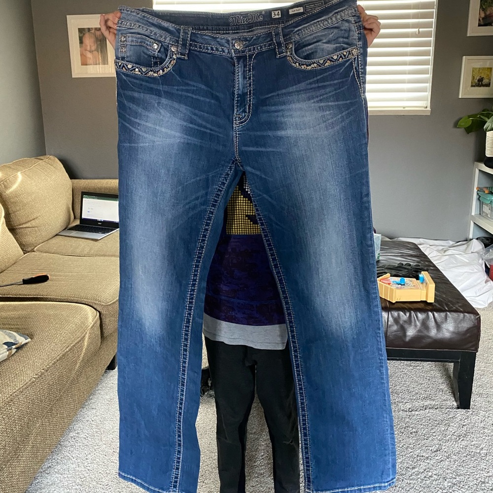 Miss Me Slim Boot Embroidered Jeans